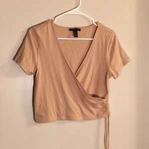 Tan cinched Forever 21 top